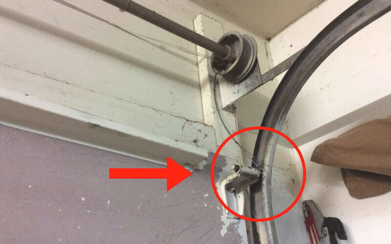 broken garage door cable