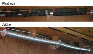 Garage Door Spring Replacement Before and After