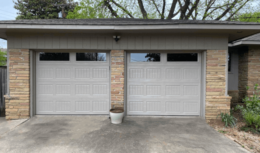 Taupe New Dalton Garage Door in Oklahoma City