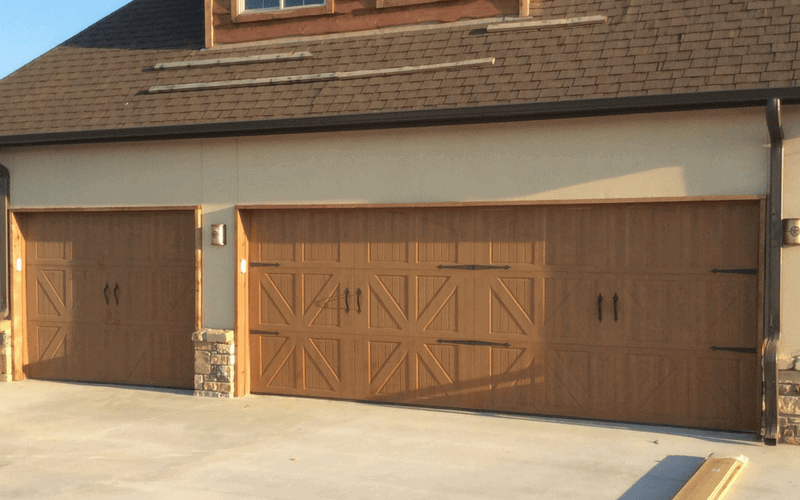 golden oak residential garage door