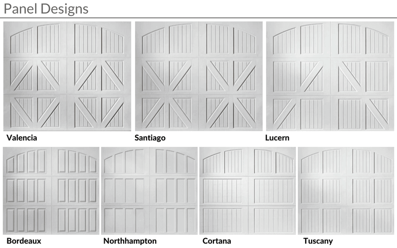 carriage style garage door panel designs