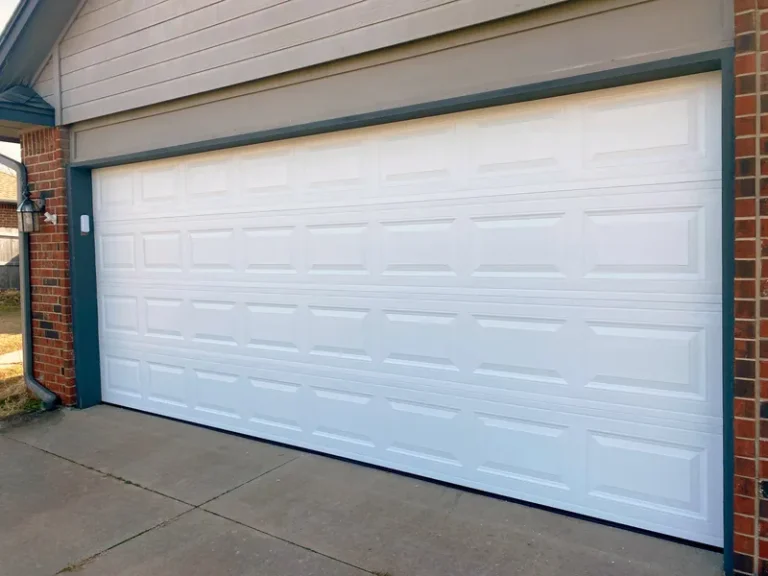 standard steel white garage door installation